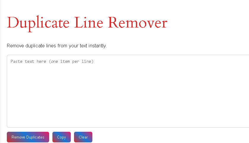 duplicates line remover - Tool Zara